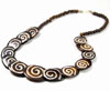 Тибетское ожерелье / Кость яка / Yakbone / Circle Spiral 16-017